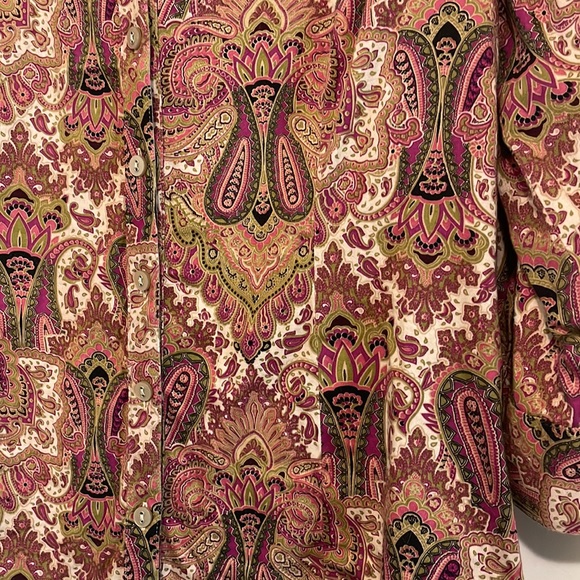 212 Collection Paisley 3/4 Sleeve Blouse - Picture 5 of 10